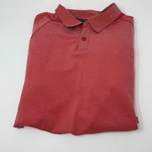 Rhone Polo Shirt Men`s Size Large Short Sleeve Stretch Golf Casual Red